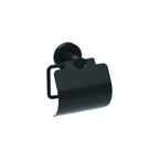 Toilettenpapierhalter mit Deckel | Mattschwarz