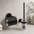 WC Zubehör Set 2 Teilig Mattschwarz