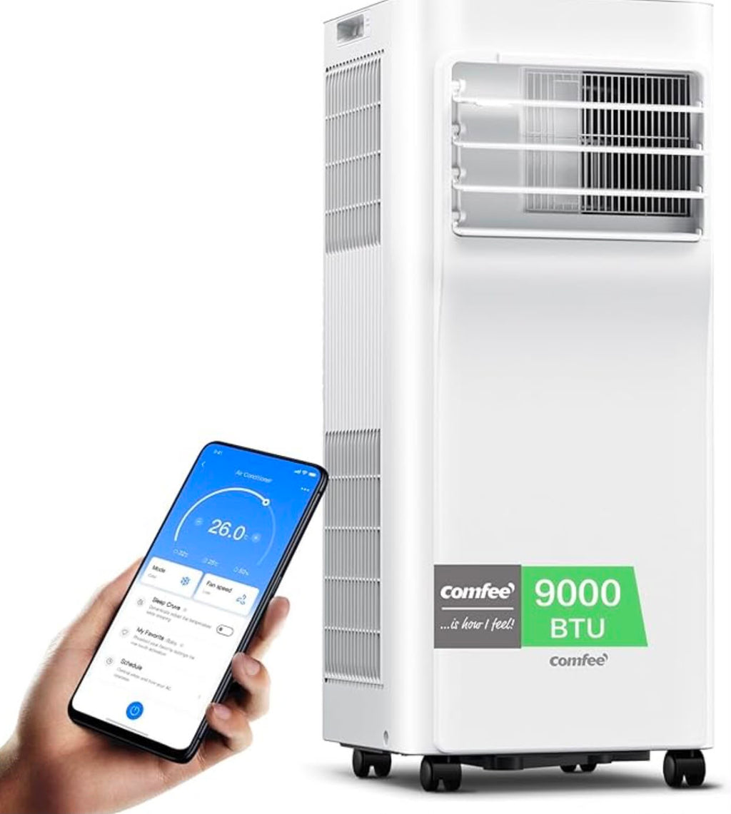 Comfee Mobile Klimaanlage 9000 BTU – 3-in-1 Klimagerät mit App-Steuerung, Entfeuchter & Ventilator | R290 | Bis 25 m²